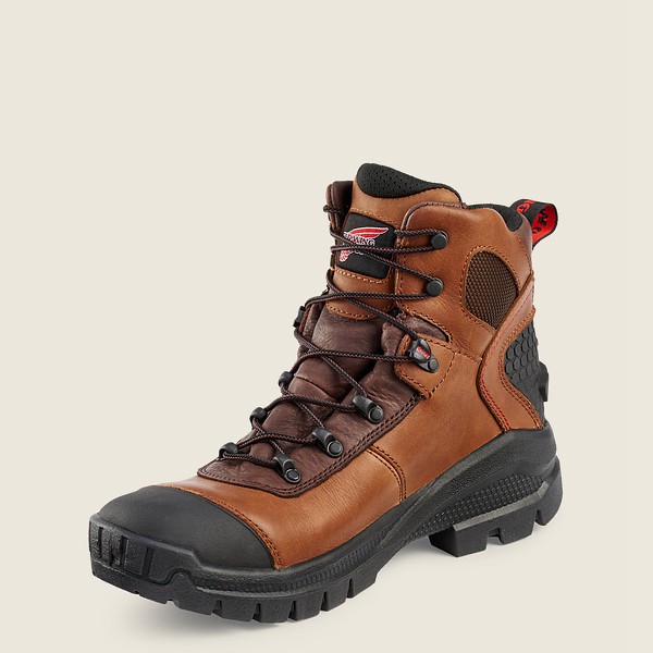 Red Wing Safety Bot Erkek - Crv™ - 6-Inch Waterproof Toe - Kahverengi/Siyah - 28FXGZOVB